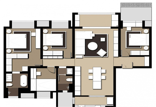 150㎡現(xiàn)代簡約,低調(diào)大氣、自然舒適,住起來很愜意